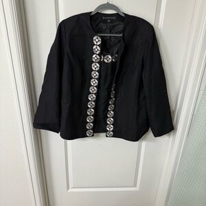 Nipon Boutique Black Tank Top and Blazer Set